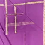 Magenta pink bentex border pure crepe silk 120gsm