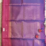Pink with rich purple border soft silk saree