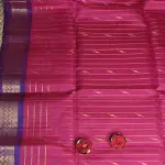Pink with rich purple border soft silk saree