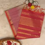 Beige with Ganga Jamuna border soft silk saree