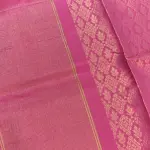Mustard yellow with rani pink border and checks pattern soft silk saree