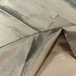 Military green with scallop design contemporary soft silk saree