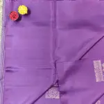 Purple borderless soft silk saree
