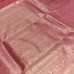 Beige and pink silk saree