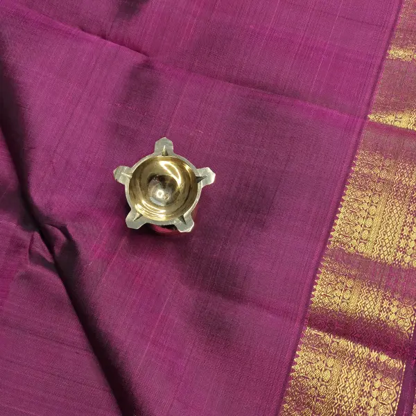 Maroon with small motifs silk saree
