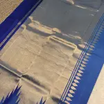 Royal Blue Temple border silk saree