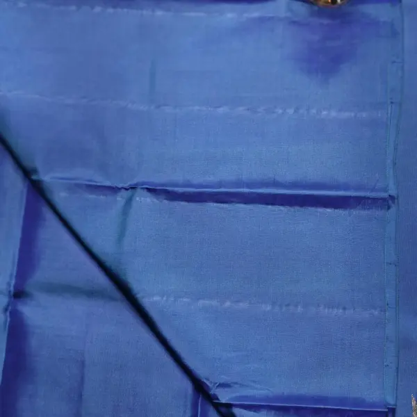 Royal Blue Temple border silk saree