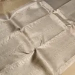 Beige self design silk saree