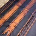 Honey orange with Navy blue Raising border silk saree