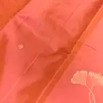 Sunset Orange Teal blue small motifs silk saree