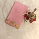 Baby Pink with pista green small buttas silk saree