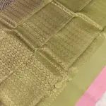Baby Pink with pista green small buttas silk saree