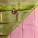 Baby Pink with pista green small buttas silk saree