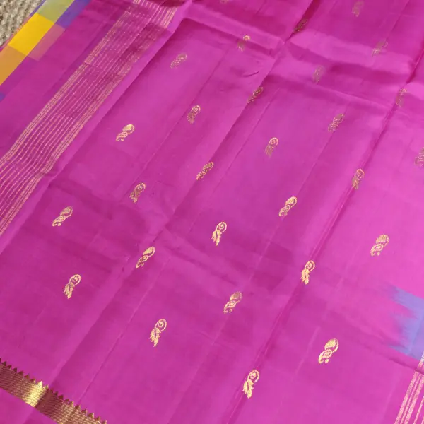 Multicoloured kattam silk saree