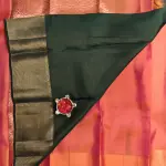 Orange Peacock motifs silk saree