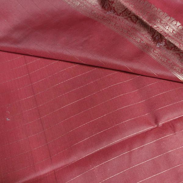 Maroon jaal work with rich border and pallu benaras saree