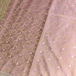 Soft Lavender jaal pattern benaras saree