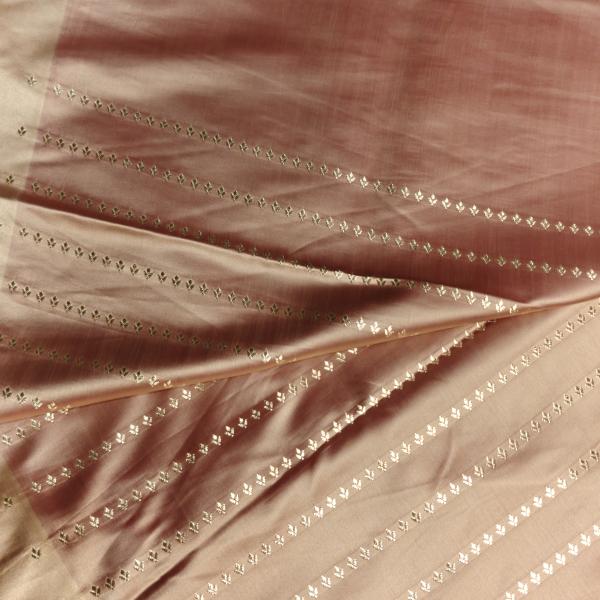 Chocolate Brown with Cream rich border Benaras silk saree