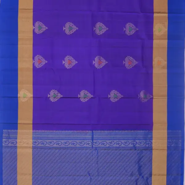 Taranga Kanchi Silk Butta Violet Saree