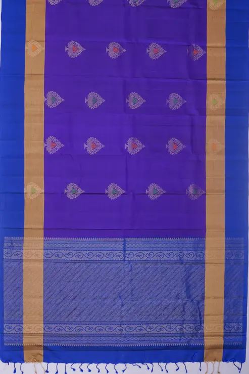 Taranga Kanchi Silk Butta Violet Saree